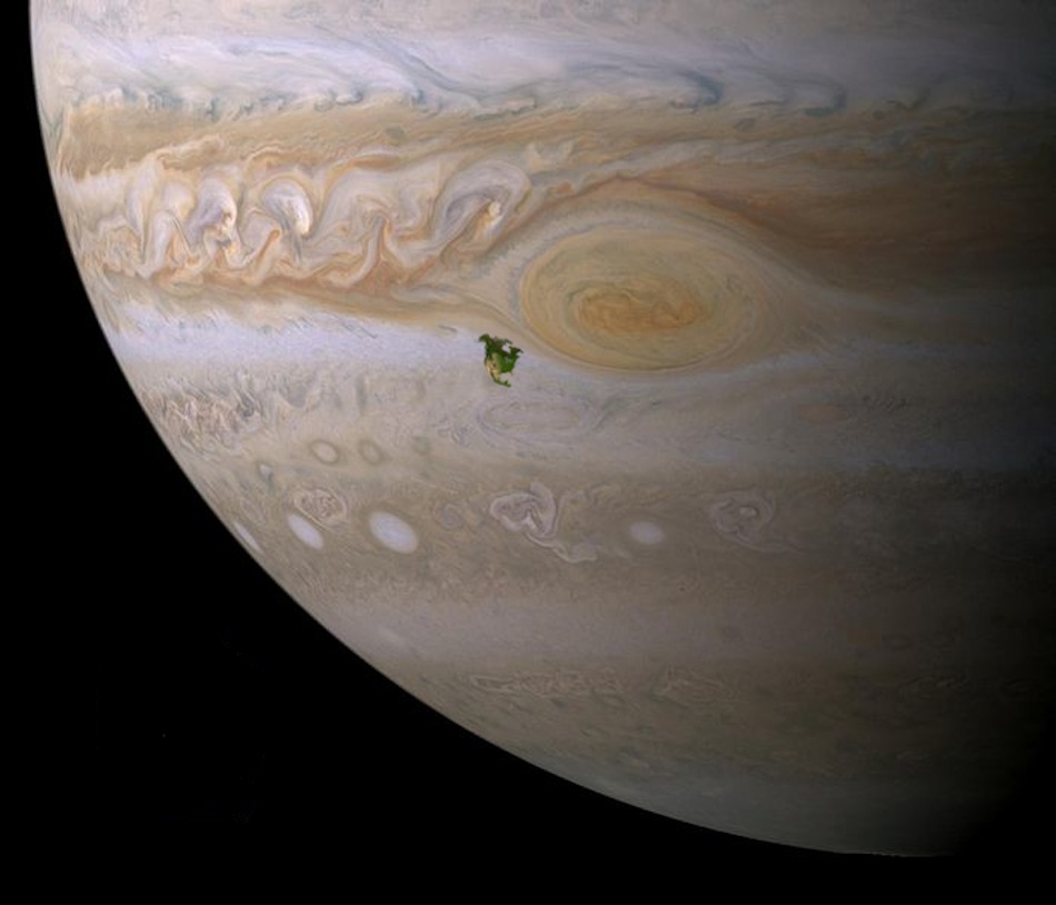 Jupiter Earth Comparison
