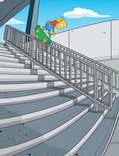 Bart Simpson Skateboards Wilshire Rail