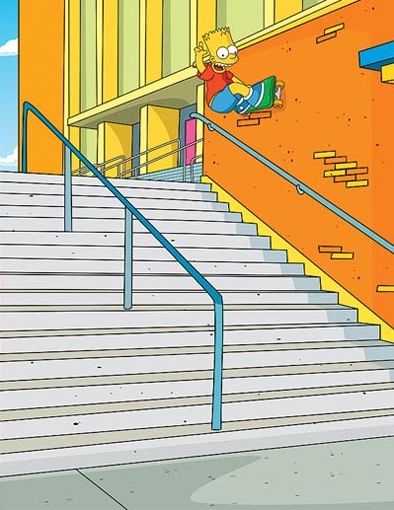 Bart Simpson Skates Hollywood High Rail