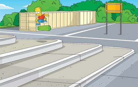 Bart Simpson Skates Wallenberg Stairs San Francisco
