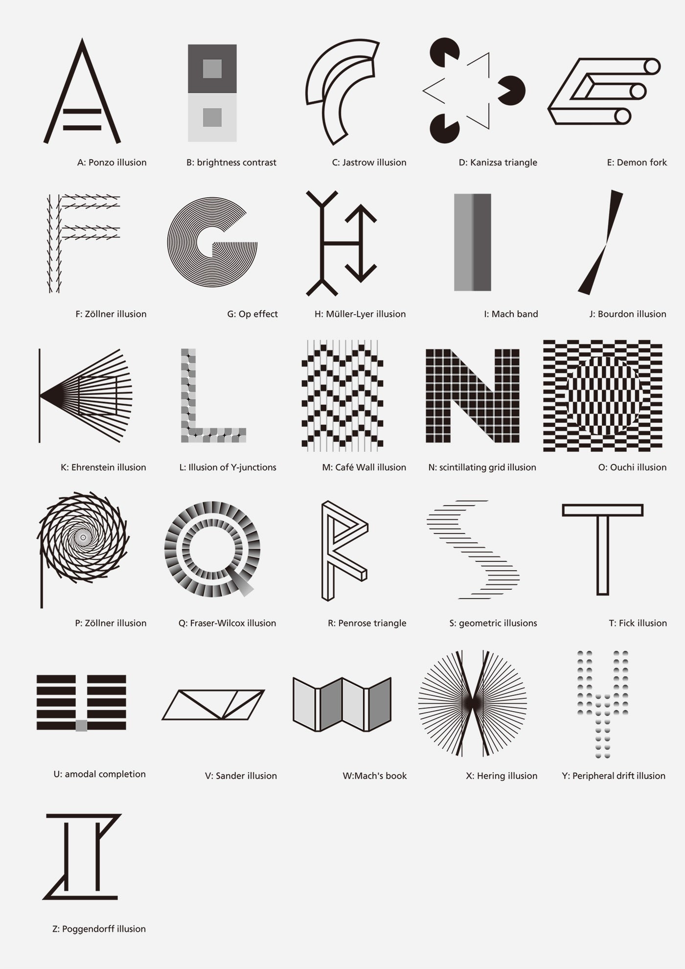 Optical Illusion Font
